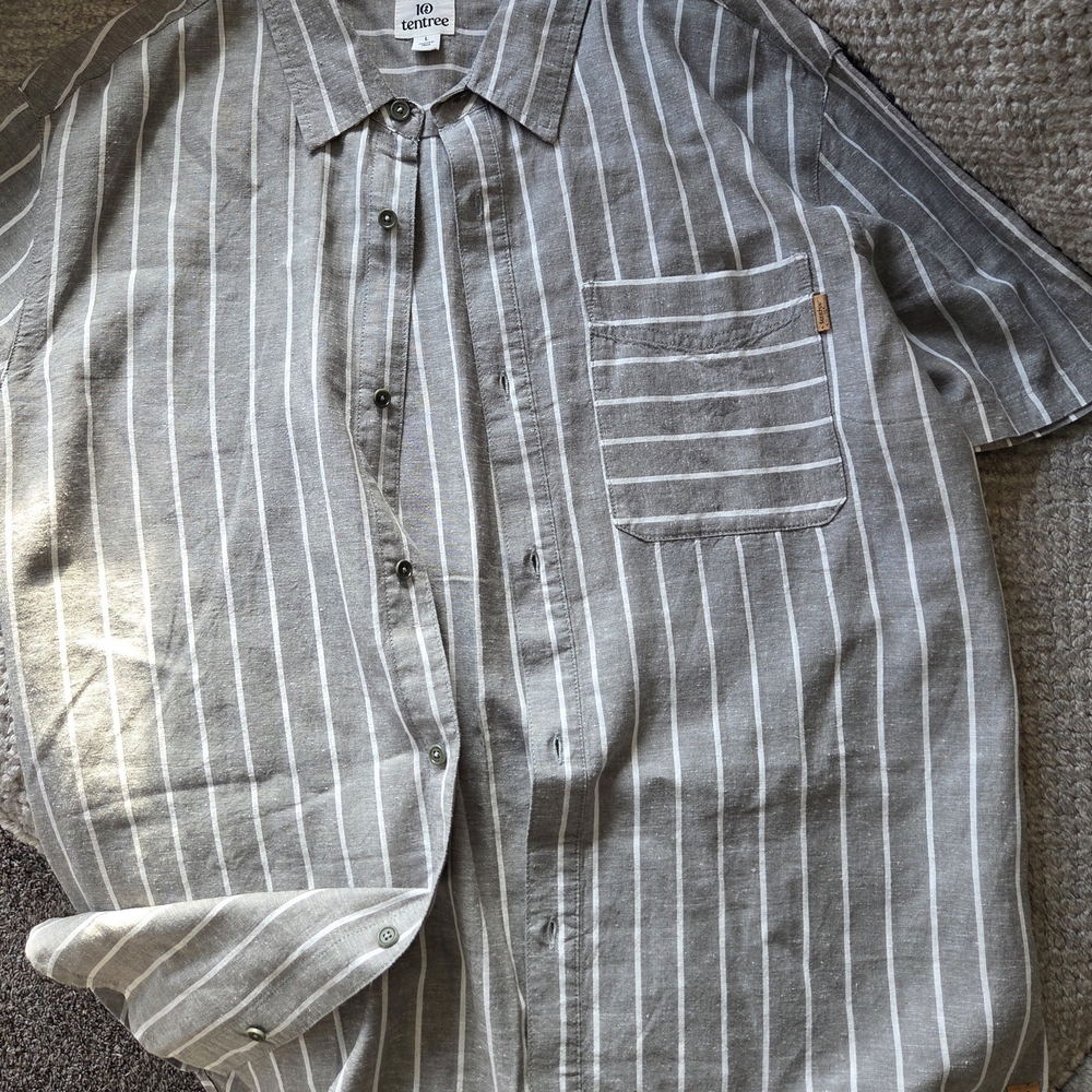 Tentree Men's L Button Up Shirt